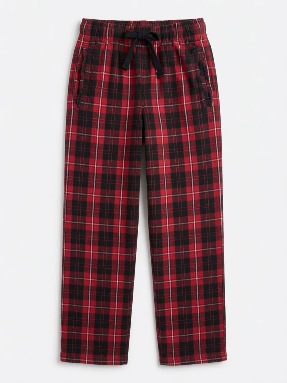 🟢3/$15 Boxercraft Boys S (6-8) Red Black Plaid Flannel Pajama Pants 🎄